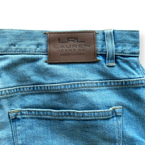 LAUREN RALPH LAUREN Slim Capri Jeans Denim Skinny Light Wash Flat Front Size 12 - Picture 3 of 9